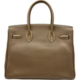 エルメス HERMES バーキン30 ▢L刻印 エトゥープ シルバー金具 トゴ レディース ハンドバッグ