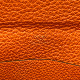 エルメス HERMES ヴィドポッシュ U刻印 オレンジ シルバー金具 トゴ レディース ショルダーバッグ