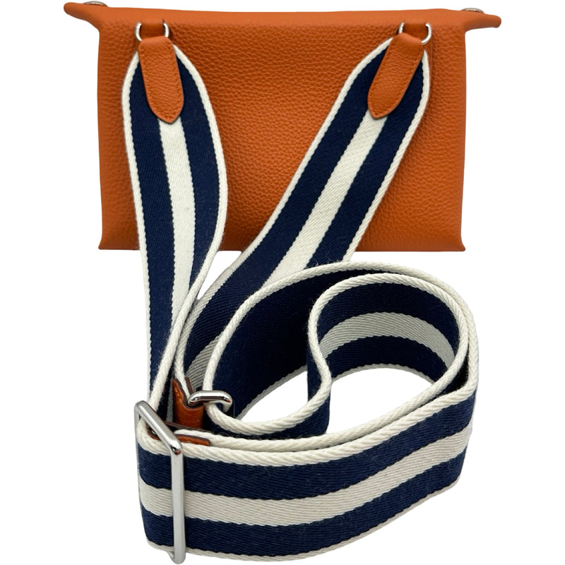 エルメス HERMES ヴィドポッシュ U刻印 オレンジ シルバー金具 トゴ