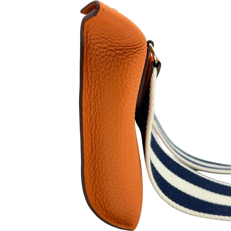 エルメス HERMES ヴィドポッシュ U刻印 オレンジ シルバー金具 トゴ