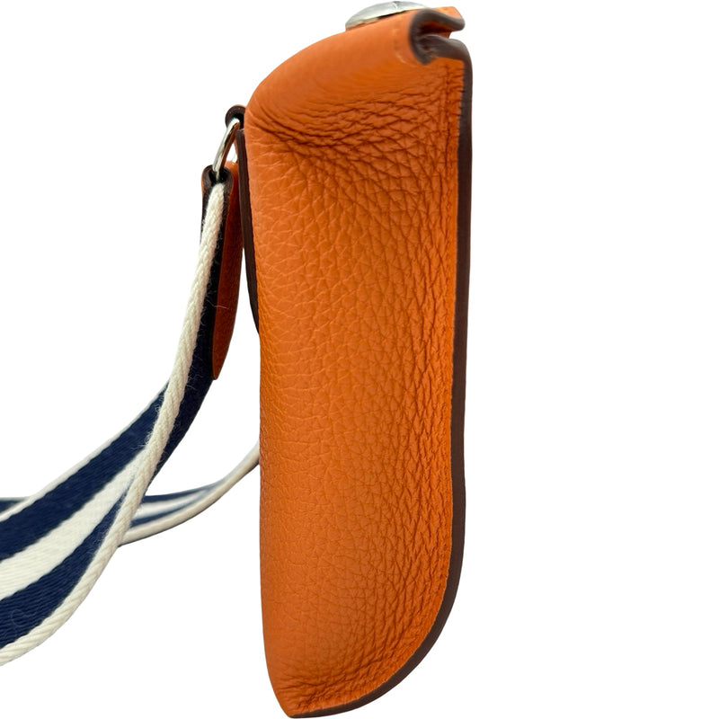 エルメス HERMES ヴィドポッシュ U刻印 オレンジ シルバー金具 トゴ