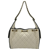 シャネル CHANEL CHANEL25 スモール AS5293 ホワイト/ブラック キャンバス/レザー レディース ショルダーバッグ
