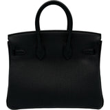 エルメス HERMES バーキン25 G刻印 ブラック シルバー金具 トゴ レディース ハンドバッグ