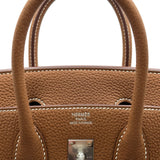 エルメス HERMES バーキン25 G刻印 ゴールド シルバー金具 トゴ レディース ハンドバッグ