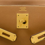 エルメス HERMES ケリー32 〇U刻 ナチュラル ゴールド金具 クシュベル レディース ショルダーバッグ