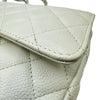 シャネル CHANEL マトラッセ25 A01112 12番台 ホワイト シルバー金具 キャビアスキン レディース ショルダーバッグ