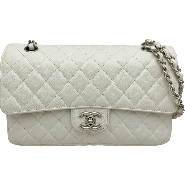 シャネル CHANEL マトラッセ25 A01112 12番台 ホワイト シルバー金具