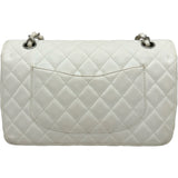 シャネル CHANEL マトラッセ25 A01112 12番台 ホワイト シルバー金具 キャビアスキン レディース ショルダーバッグ
