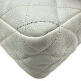 シャネル CHANEL マトラッセ25 A01112 12番台 ホワイト シルバー金具 キャビアスキン レディース ショルダーバッグ