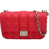 クリスチャン・ディオール Christian Dior ミスディオールフラップバッグ ピンク シルバー金具 ラムスキン レディース ショルダーバッグ