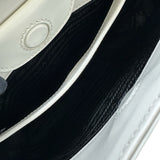 プラダ PRADA クレオショルダーバッグ ホワイト シルバー金具 パテント レディース ショルダーバッグ