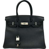 エルメス HERMES バーキン30 K刻印 ブラック シルバー金具 トゴ レディース ハンドバッグ