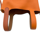 エルメス HERMES ピコタンロックPM カザック G刻印 オレンジ/キュイーブル/ゴールド トリヨン レディース ハンドバッグ