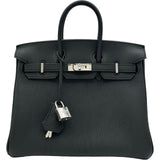エルメス HERMES バーキン25 G刻印 ブラック シルバー金具 トゴ レディース ハンドバッグ