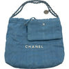 シャネル CHANEL CHANEL22 スモール AS3260 ライトブルー シルバー金具 デニム レディース ショルダーバッグ