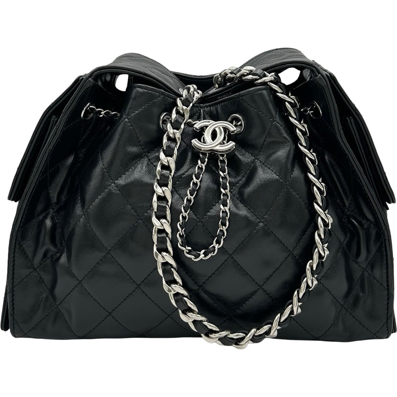 シャネル CHANEL CHANEL25 スモール AS5293 ブラック シルバー金具