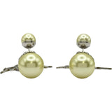 クリスチャン・ディオール Christian Dior トライバル ピアス シルバー金具 メタル/レジンパール/クリスタル アクセサリー