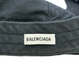 バレンシアガ BALENCIAGA ダメージ加工ロゴキャップ 661884 ブラック コットン メンズ その他ファッション雑貨