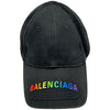 バレンシアガ BALENCIAGA レインボーロゴキャップ ブラック コットン メンズ その他ファッション雑貨