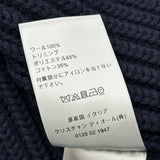 クリスチャン・ディオール Christian Dior ハイネックジップアップニットセーター 143M231AT284 ネイビー ウール メンズ セーター