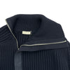 クリスチャン・ディオール Christian Dior ハイネックジップアップニットセーター 143M231AT284 ネイビー ウール メンズ セーター
