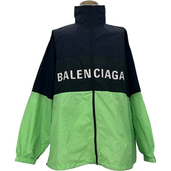 バレンシアガ BALENCIAGA ロゴナイロンジャケット 528638 ネイビー