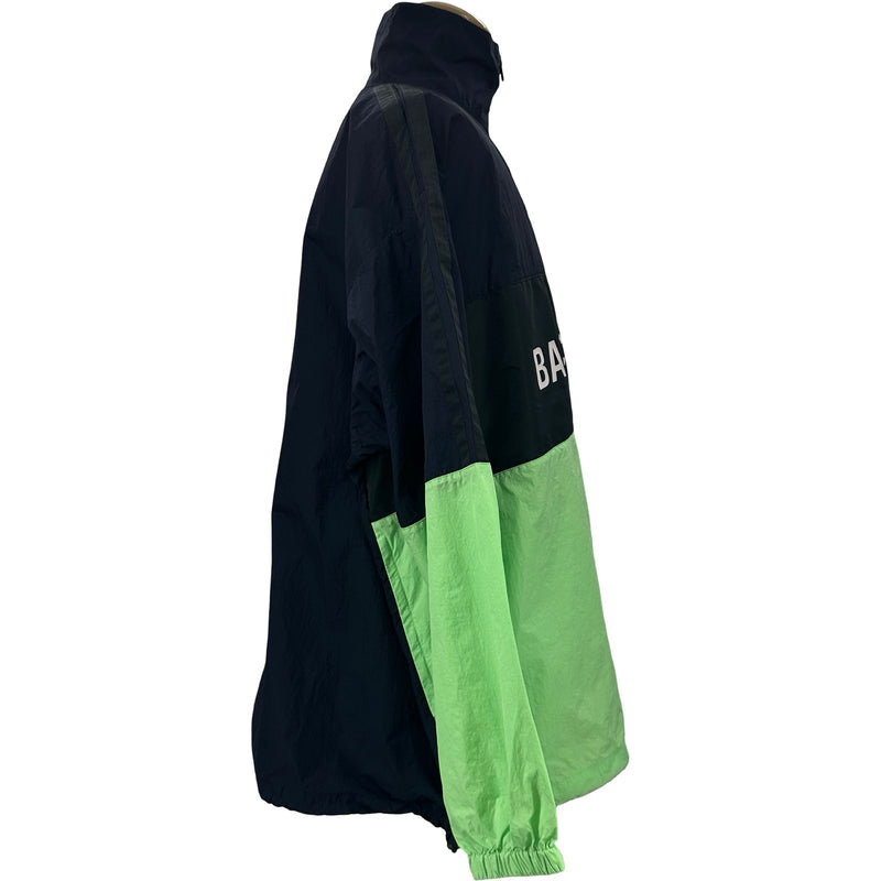 BALENCIAGA ユニセックス ナイロンジャケット バレンシアガ BALENCIAGA ロゴナイロンジャケット 528638 ネイビー