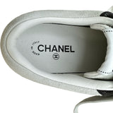 シャネル CHANEL ココマーク刺繍ローカットスニーカー G39980 ホワイト スウェード メンズ スニーカー