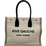 サンローラン SAINT LAURENT リヴゴーシュトートバッグ 617481 アイボリー キャンバス/レザー レディース トートバッグ