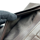 ボッテガ・ヴェネタ BOTTEGA VENETA イントレチャート二つ折り財布 143305 ブラウン レザー レディース 長財布