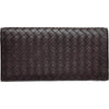 ボッテガ・ヴェネタ BOTTEGA VENETA イントレチャート二つ折り財布 143305 ブラウン レザー レディース 長財布