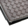 ボッテガ・ヴェネタ BOTTEGA VENETA イントレチャート二つ折り財布 143305 ブラウン レザー レディース 長財布