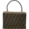 フェンディ FENDI ズッカ柄2WAYハンドバッグ ブラウン ゴールド金具 キャンバス レディース ハンドバッグ