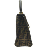 フェンディ FENDI ズッカ柄2WAYハンドバッグ ブラウン ゴールド金具 キャンバス レディース ハンドバッグ