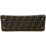 フェンディ FENDI ズッカ柄2WAYハンドバッグ ブラウン ゴールド金具 キャンバス レディース ハンドバッグ