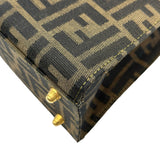 フェンディ FENDI ズッカ柄2WAYハンドバッグ ブラウン ゴールド金具 キャンバス レディース ハンドバッグ