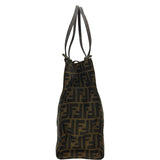フェンディ FENDI ズッカ柄トートバッグ ブラウン キャンバス/レザー レディース トートバッグ