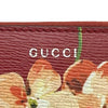 グッチ GUCCI ブルームスラウンドファスナー財布 410102 レッド シルバー金具 レザー レディース 長財布