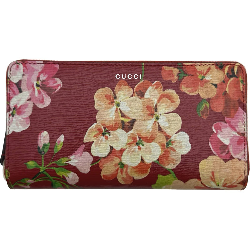 グッチ GUCCI ブルームスラウンドファスナー財布 410102 レッド