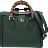グッチ GUCCI ダイアナミディアムトートバッグ 853226 グリーン ゴールド金具 レザー レディース ハンドバッグ