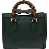 グッチ GUCCI ダイアナミディアムトートバッグ 853226 グリーン ゴールド金具 レザー レディース ハンドバッグ