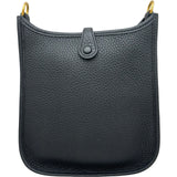 エルメス HERMES エヴリン TPM W刻印 ブラック トリヨン レディース ショルダーバッグ
