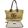 グッチ GUCCI GGロゴラフィアトート 836506 ベージュ ラフィア/レザー レディース トートバッグ