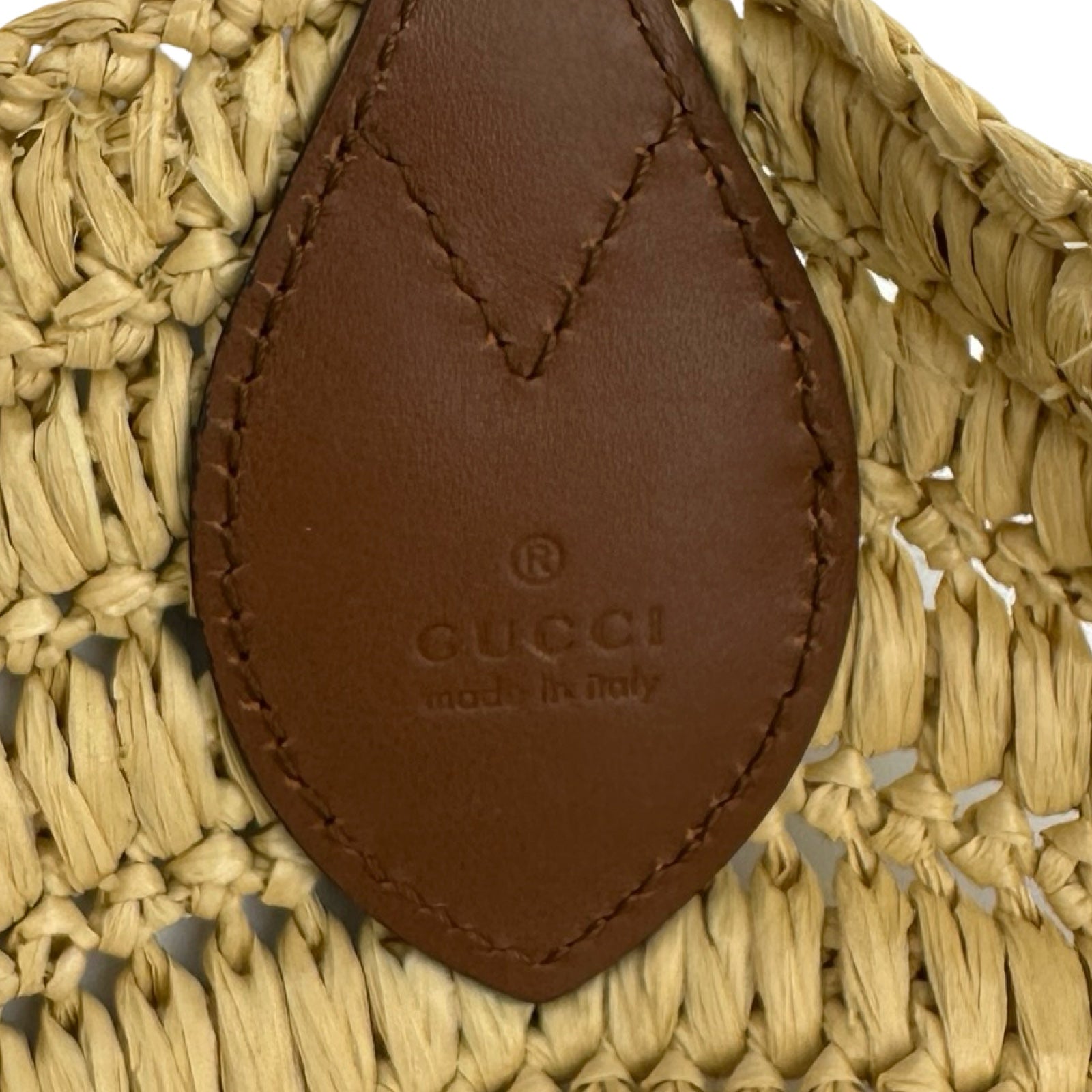 グッチ GUCCI GGロゴラフィアトート 836506 ベージュ ラフィア/レザー