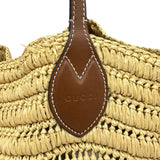 グッチ GUCCI GGロゴラフィアトート 836506 ベージュ ラフィア/レザー レディース トートバッグ