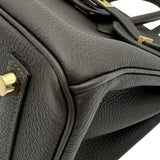 エルメス HERMES バーキン25 K刻印 ベブラン ゴールド金具 トゴ レディース ハンドバッグ