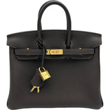 エルメス HERMES バーキン25 K刻印 ベブラン ゴールド金具 トゴ レディース ハンドバッグ