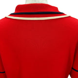 グッチ GUCCI GGボタン半袖ポロ半袖ワンピース 661678 レッド コットン レディース ワンピース