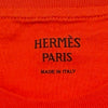 エルメス HERMES H刺繍ポケット半袖ワンピース 3H4508DL オレンジ コットン レディース ワンピース