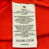 エルメス HERMES H刺繍ポケット半袖ワンピース 3H4508DL オレンジ コットン レディース ワンピース